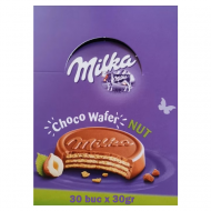 Napolitana Milka Choco Wafer Nut cu alune de padure, cutie 30 buc x 30gr