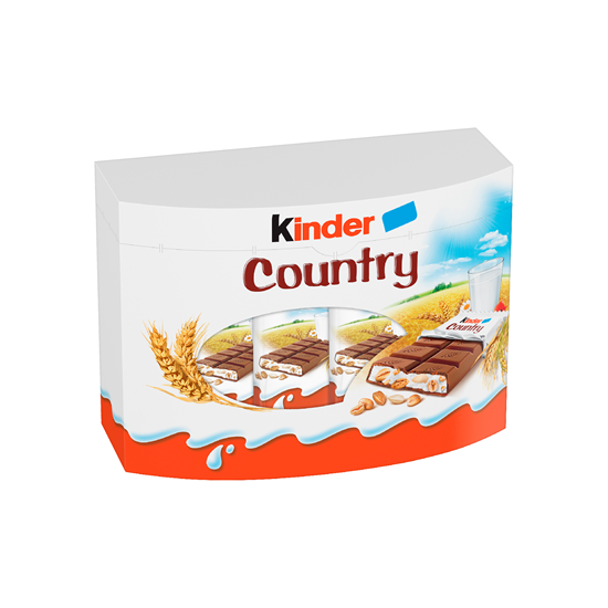 Kinder Country batoane cu cereale și cremă de lapte, învelite în ciocolată cu lapte 15x23.5g