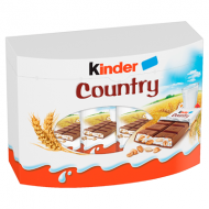 Kinder Country batoane cu cereale și cremă de lapte, învelite în ciocolată cu lapte 15x23.5g
