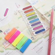 Stick index plastic transparent color 42 x 12 mm, 5 x 25 file/set, Stick"n - 5 culori neon - sageata