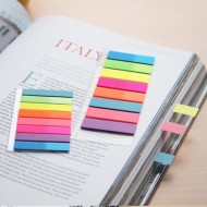Stick index plastic transparent color 45 x 8 mm, 8 x 20 file/set, Stick"n - 8 culori neon