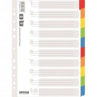 Separatoare A4 din carton OFFICE Products, 10+1 taste laminate color , hartie lucioasa 170gr