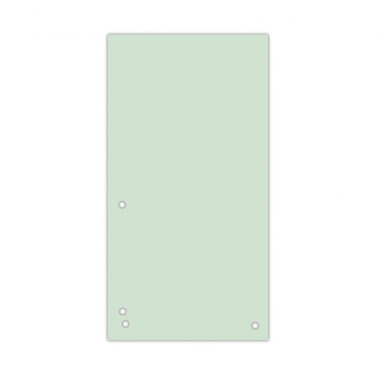 Separatoare carton pentru biblioraft, 190 g/mp, 105 x 235mm, 100/set, DONAU Duo - verde