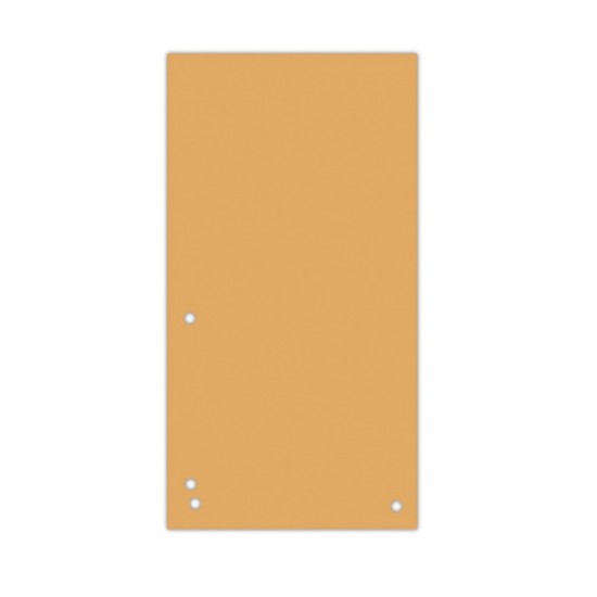 Separatoare carton pentru biblioraft, 190 g/mp, 105 x 235mm, 100/set, DONAU Duo - orange