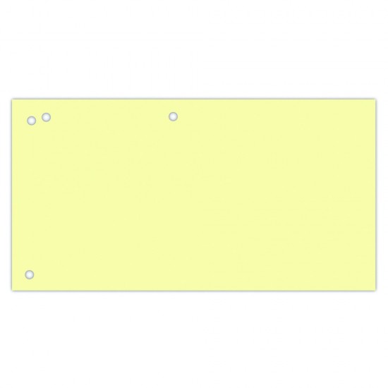 Separatoare carton pentru biblioraft, 190 g/mp, 105 x 240mm, 100/set, Office Products Duo - galben