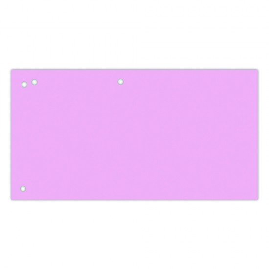 Separatoare carton pentru biblioraft, 190 g/mp, 105 x 240mm, 100/set, Office Products Duo - roz