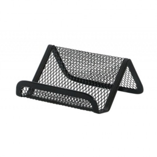 Suport metalic Mesh, pentru carti de vizita, Q-Connect - negru
