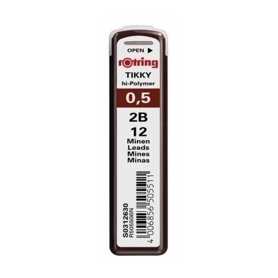 Mina creion mecanic Rotring, 0.5 mm, 2B