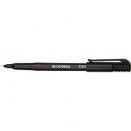 Marker permanent DONAU Needle Point, tip S, pentru cd/dvd, scriere de 0.4 mm, negru