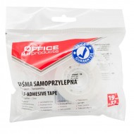 Banda adeziva de birou OFFICE Products cu dispenser, in folie, 19 mm x 33 m