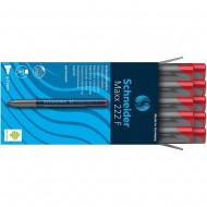 Marker permanent Schneider 222, tip F, scriere de 0.7 mm, rosu