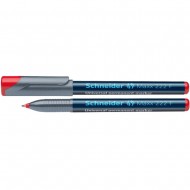 Marker permanent Schneider 222, tip F, scriere de 0.7 mm, rosu