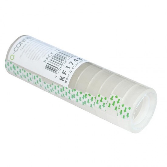 Banda adeziva de birou Q-CONNECT, 12 mm x 10 m, 12 bucati