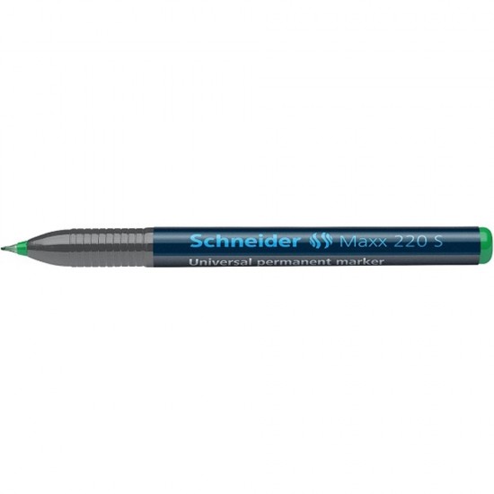 Marker permanent Schneider 220, tip S, scriere de 0.4 mm, verde