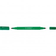 Marker permanent Q-CONNECT cu doua varfuri (0.4 mm / 1.0 mm), verde