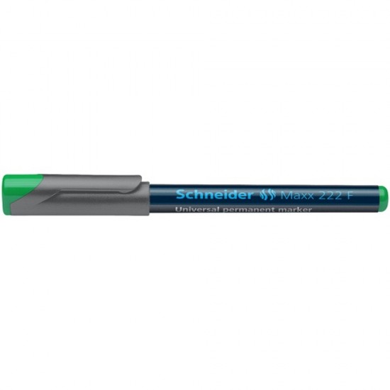 Marker permanent Schneider 222, tip F, scriere de 0.7 mm, verde