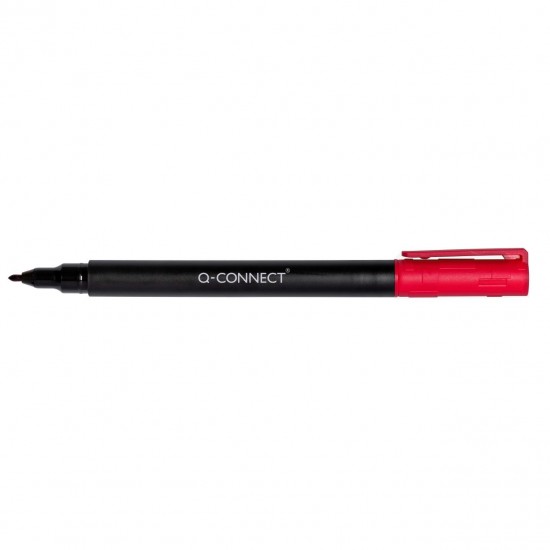 Marker permanent Q-CONNECT, tip F, scriere de 0.6 mm, rosu