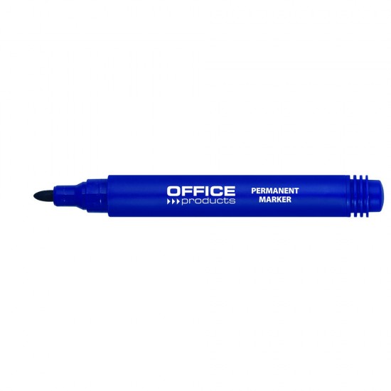 Marker permanent OFFICE Products, varf rotund, scriere de 1 - 3 mm, albastru