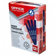 Marker permanent OFFICE Products, varf rotund, scriere de 1 - 3 mm, albastru