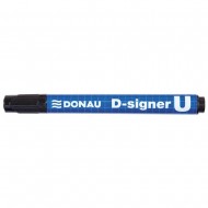 Marker permanent DONAU D-Singer U, varf rotund, scriere de 2 - 4 mm, negru